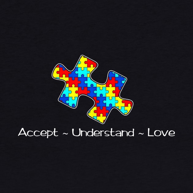 Autism Awareness Puzzle Love T-Shirt by woodsqhn1